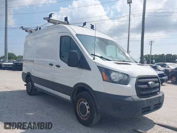 2020 Ford Transit Cargo with VIN 1FTBR1C88LKB38805, listed as a IAAI auction lot 42197348 with 93,779 mi miles and . Bid and sale history available at DreamBid. Image 1.