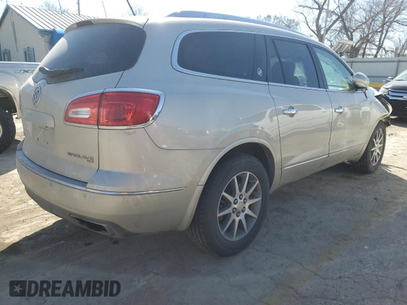 2014 Buick Enclave Leather with VIN 5GAKVBKD6EJ368384, listed as a Copart auction lot 48635855 with 202,879 mi miles and Salvage Title. Bid and sale history available at DreamBid. Image 3.