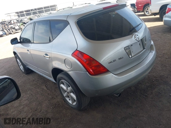 2005 Nissan Murano SE with VIN JN8AZ08T95W303747, listed as a IAAI auction lot 41921987 with 213,216 mi miles and . Bid and sale history available at DreamBid. Image 3.