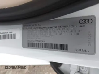 2015 Audi A6 Premium Plus with VIN WAUGFAFC7FN007363, listed as a IAAI auction lot 42190918 with 83,493 mi miles and . Bid and sale history available at DreamBid. Image 9.