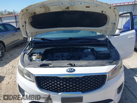 2016 Kia Sedona LX with VIN KNDMB5C1XG6094649, listed as a IAAI auction lot 41883433 with 120,038 mi miles. Bid and sale history available at carsss.com. Image 10.