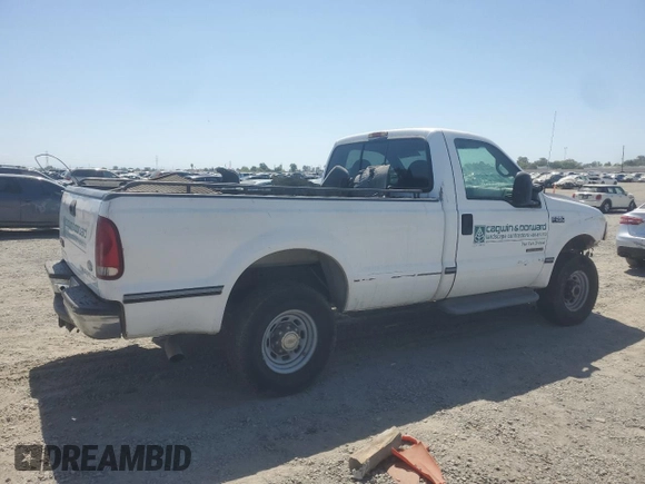 2000 Ford F-250 XL with VIN 1FTNF21F0YEC85459, listed as a Copart auction lot 63040505 with 328,049 mi miles and Salvage title. Bid and sale history available at DreamBid. Image 3.
