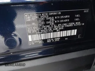 2024 Toyota RAV4 Hybrid XLE Premium with VIN JTMB6RFV5RD117173, listed as a IAAI auction lot 42013408 with 17,152 mi miles. Bid and sale history available at carsss.com. Image 9.