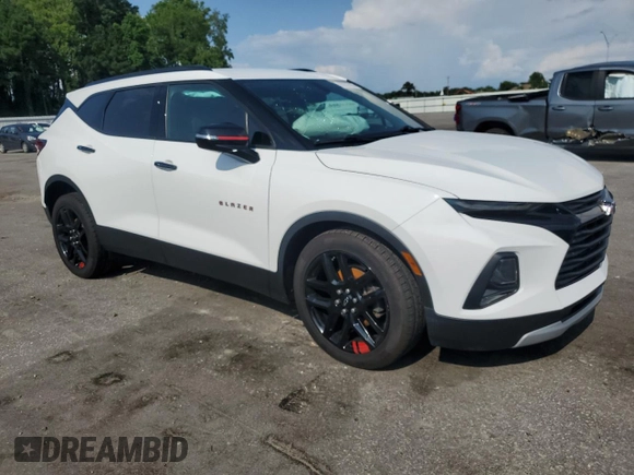 2020 Chevrolet Blazer LT with VIN 3GNKBCRS4LS720401, listed as a Copart auction lot 60222385 with 69,191 mi miles and Salvage title. Bid and sale history available at DreamBid. Image 4.