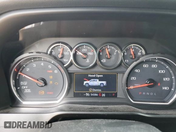 2019 Chevrolet Silverado 1500 LT with VIN 3GCUYDED8KG132015, listed as a Copart auction lot 52168835 with 54,386 mi miles and Salvage Title. Bid and sale history available at carsss.com. Image 9.
