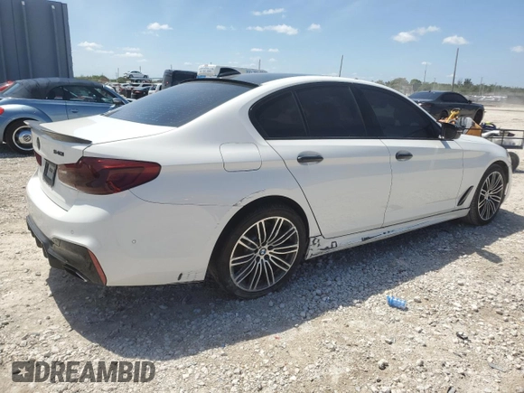 2018 BMW 5 Series 540i with VIN WBAJE5C58JWA96615, listed as a Copart auction lot 56117205 with 87,211 mi miles and Salvage title. Bid and sale history available at DreamBid. Image 3.