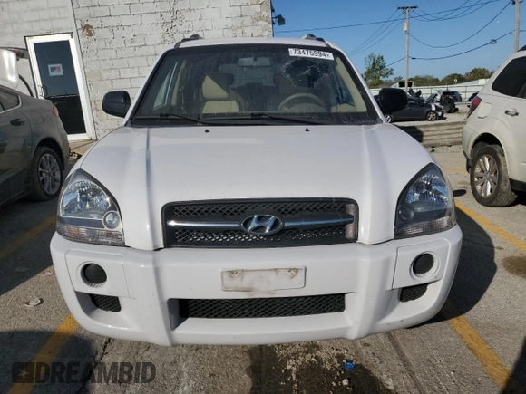 2008 Hyundai Tucson GLS with VIN KM8JM12B08U894675, listed as a Copart auction lot 73475994 with 72,260 mi miles and Clean Title. Bid and sale history available at carsss.com. Image 5.