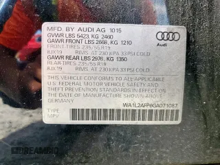 2016 Audi Q5 Premium Plus z VIN WA1L2AFP6GA071087, wystawiony jako Copart lot #59998605 z przebiegiem 134 075 mil mil oraz Szkoda całkowita • Salvage title. Historia ofert i sprzedaży dostępna na DreamBid. Obrazek 14.