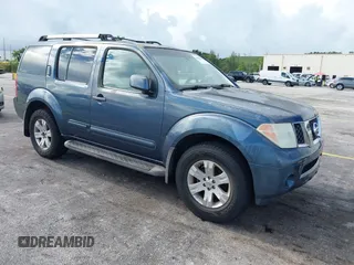 2005 Nissan Pathfinder LE with VIN 5N1AR18U05C733402, listed as a IAAI auction lot 42814906 with 210,951 mi miles and . Bid and sale history available at DreamBid. Image 1.
