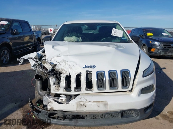2016 Jeep Cherokee Sport with VIN 1C4PJLAS4GW329417, listed as a IAAI auction lot 41355231 with 151,680 mi miles. Bid and sale history available at carsss.com. Image 12.