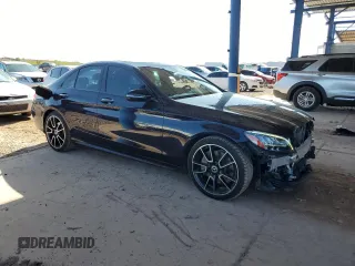 2020 Mercedes-Benz C with VIN 55SWF8DB9LU326662, listed as a Copart auction lot 52624405 with 39,162 mi miles and Salvage Title. Bid and sale history available at carsss.com. Image 4.