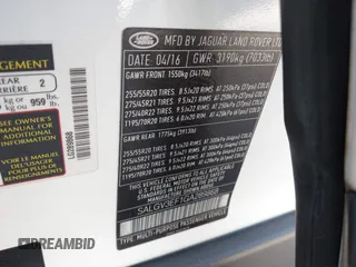 2016 Land Rover Range Rover with VIN SALGV3EF1GA289868, listed as a IAAI auction lot 42008075 with 79,472 mi miles and . Bid and sale history available at DreamBid. Image 9.