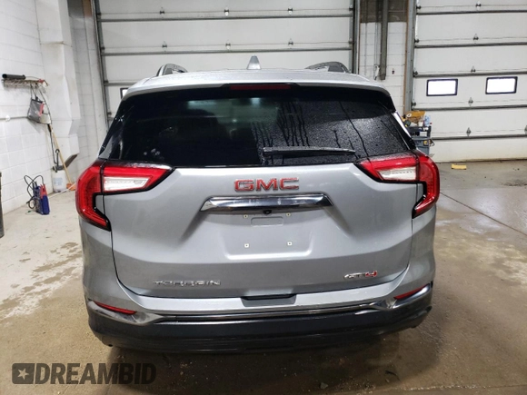 2023 GMC Terrain AT4 with VIN 3GKALYEG7PL257643, listed as a Copart auction lot 49889525 with Not provided miles and Salvage title. Bid and sale history available at DreamBid. Image 6.