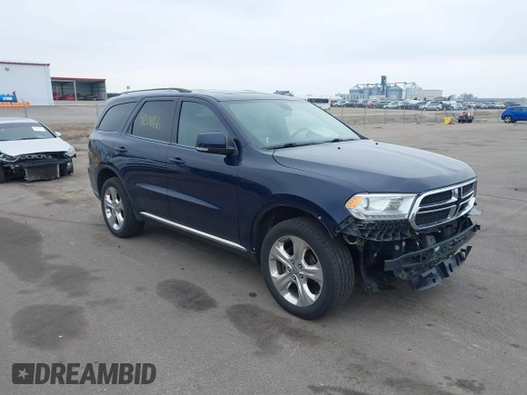 2015 Dodge Durango Limited with VIN 1C4RDJDGXFC824040, listed as a IAAI auction lot 42011156 with 166,305 mi miles and . Bid and sale history available at DreamBid. Image 1.