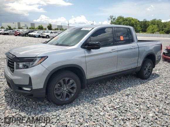 2023 Honda Ridgeline Sport with VIN 5FPYK3F16PB059443, listed as a Copart auction lot 62287345 with 25,612 mi miles and Non repairable. Bid and sale history available at DreamBid. Image 1.