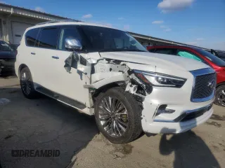 2019 Infiniti QX80 LUXE with VIN JN8AZ2NE3K9235859, listed as a Copart auction lot 88677275 with 65,087 mi miles and Salvage Title. Bid and sale history available at carsss.com. Image 4.