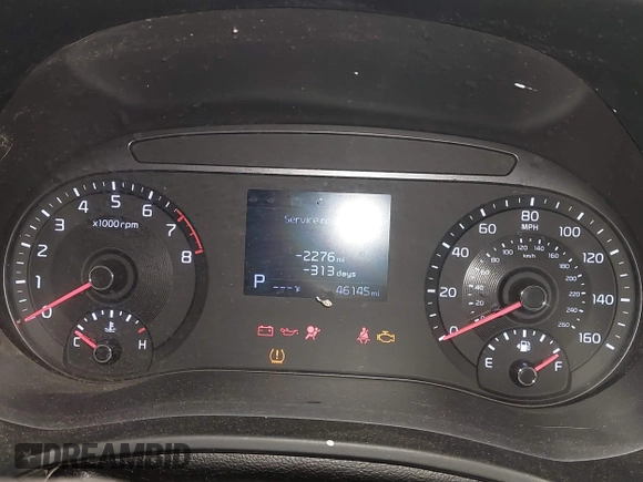 2020 Kia Soul LX with VIN KNDJ23AU2L7045373, listed as a IAAI auction lot 41663065 with 46,145 mi miles. Bid and sale history available at carsss.com. Image 7.