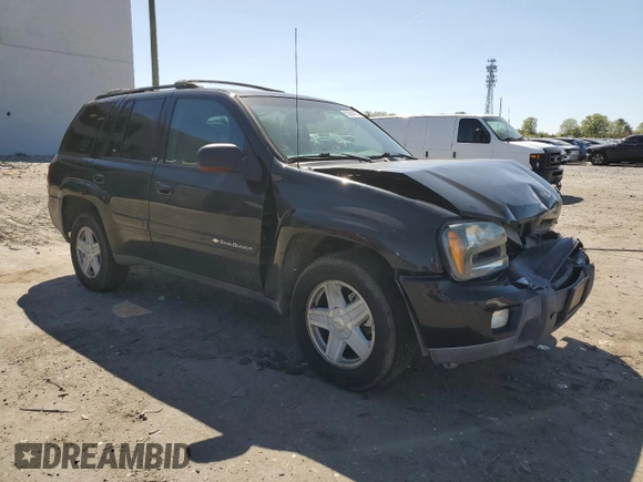 2002 Chevrolet TrailBlazer LTZ with VIN 1GNDT13S322212983, listed as a Copart auction lot 53608405 with 107,187 mi miles and Salvage Title. Bid and sale history available at DreamBid. Image 4.