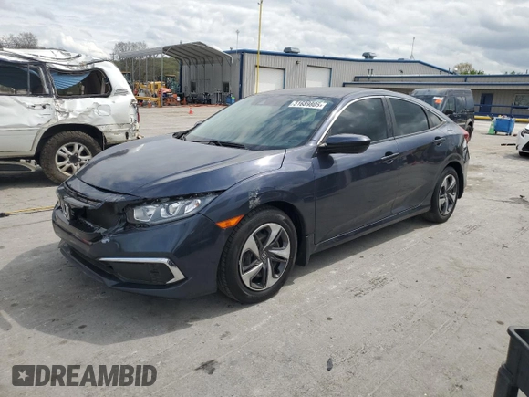 2021 Honda Civic Sedan LX with VIN 2HGFC2F62MH554717, listed as a Copart auction lot 51689805 with 72,739 mi miles and Non Repairable. Bid and sale history available at carsss.com. Image 1.