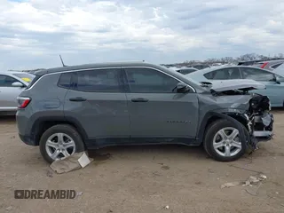 2024 Jeep Compass Sport с VIN 3C4NJDANXRT583844, выставлен на аукционе IAAI как лот 41359436 с пробегом 12 622 миль миль и . История ставок и продаж доступна на DreamBid. Изображение 13.