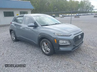 2019 Hyundai Kona SE with VIN KM8K12AA0KU257384, listed as a IAAI auction lot 42049777 with 91,000 mi miles. Bid and sale history available at carsss.com. Image 1.