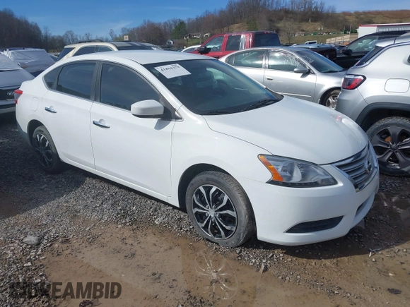 2015 Nissan Sentra S with VIN 3N1AB7AP2FY250621, listed as a IAAI auction lot 41864359 with 132,577 mi miles. Bid and sale history available at carsss.com. Image 1.