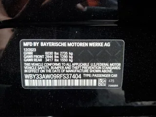 2024 BMW i4 M50 with VIN WBY33AW09RFS37404, listed as a Copart auction lot 51594984 with 776 mi miles and Salvage Title. Bid and sale history available at carsss.com. Image 12.