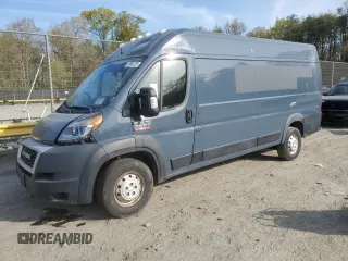 2019 Ram ProMaster Cargo with VIN 3C6URVJG8KE555280, listed as a Copart auction lot 53604735 with 65,302 mi miles and Clean Title. Bid and sale history available at carsss.com. Image 1.