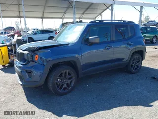 2021 Jeep Renegade Latitude with VIN ZACNJDBB1MPM98182, listed as a IAAI auction lot 41676689 with 53,731 mi miles. Bid and sale history available at carsss.com. Image 17.