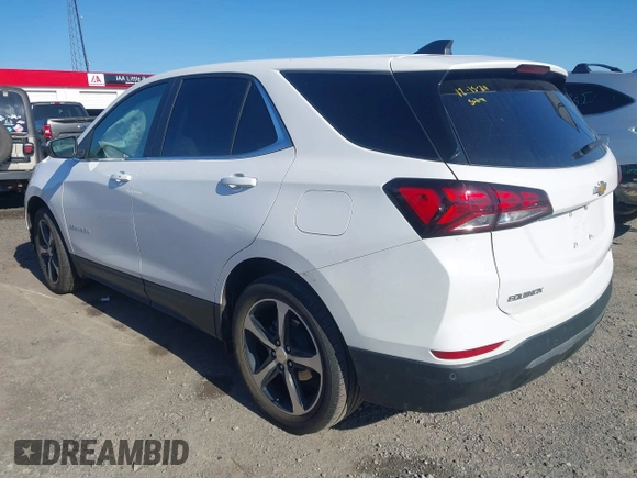 2022 Chevrolet Equinox LT with VIN 3GNAXKEV8NL163044, listed as a IAAI auction lot 41202331 with 19,389 mi miles and . Bid and sale history available at DreamBid. Image 3.