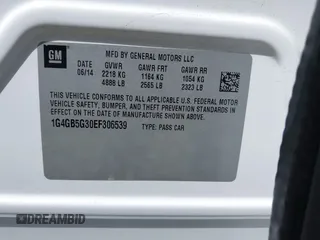 2014 Buick LaCrosse Leather with VIN 1G4GB5G30EF306539, listed as a IAAI auction lot 42133530 with 88,406 mi miles. Bid and sale history available at carsss.com. Image 9.