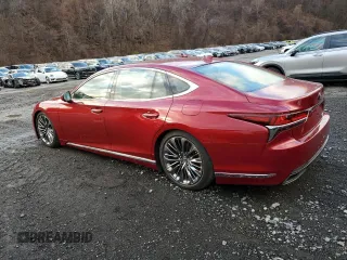 2018 Lexus LS 500 with VIN JTHB51FF5J5005774, listed as a Copart auction lot 62984385 with 21,328 mi miles and Salvage title. Bid and sale history available at DreamBid. Image 2.