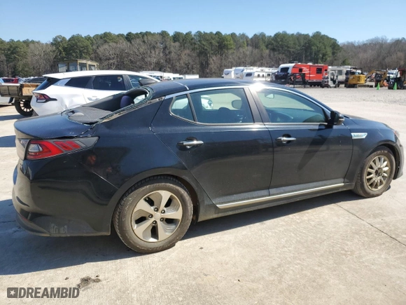 2014 Kia Optima Hybrid LX with VIN KNAGM4AD6E5065308, listed as a Copart auction lot 46619235 with NaN miles and Salvage Title. Bid and sale history available at carsss.com. Image 3.