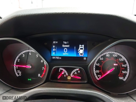 2015 Ford Focus ST with VIN 1FADP3L98FL321600, listed as a IAAI auction lot 40489832 with 91,762 mi miles. Bid and sale history available at carsss.com. Image 16.