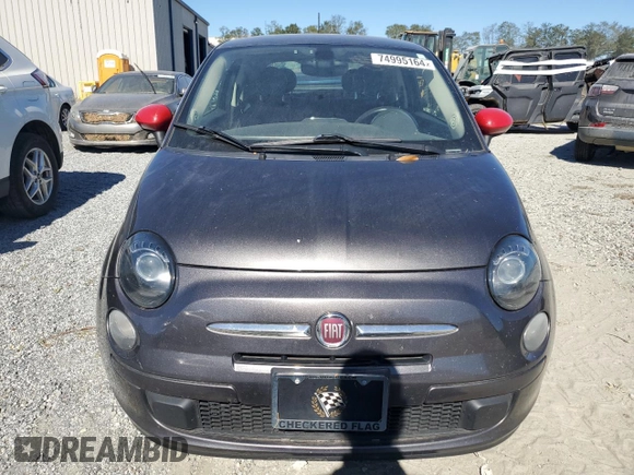 2016 FIAT 500 Pop with VIN 3C3CFFAR8GT246162, listed as a Copart auction lot 74995164 with 90,346 mi miles and Salvage title. Bid and sale history available at DreamBid. Image 5.