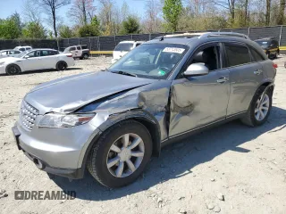 2004 Infiniti FX with VIN JNRAS08W64X225205, listed as a Copart auction lot 53713505 with 181,555 mi miles and Salvage title. Bid and sale history available at DreamBid. Image 1.