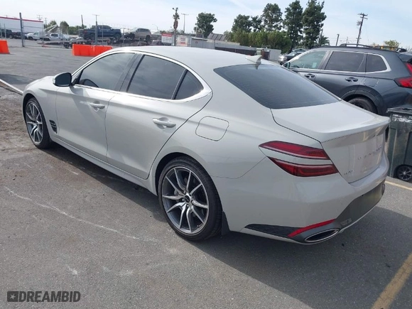 2025 Genesis G70 2.5T with VIN KMTG34SC6SU147814, listed as a IAAI auction lot 41398793 with 7,314 mi miles. Bid and sale history available at carsss.com. Image 3.