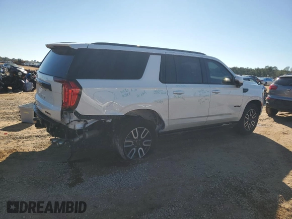 2023 GMC Yukon XL AT4 with VIN 1GKS2HKL2PR244042, listed as a Copart auction lot 80441114 with 27,061 mi miles and Salvage Title. Bid and sale history available at carsss.com. Image 3.