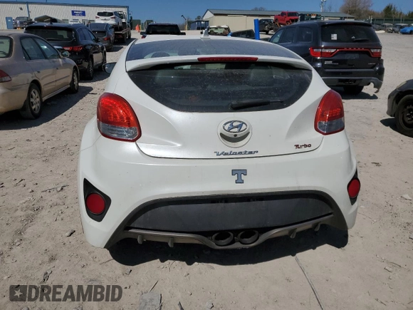 2015 Hyundai Veloster Turbo with VIN KMHTC6AE9FU222633, listed as a Copart auction lot 47554255 with 83,296 mi miles and Salvage title. Bid and sale history available at DreamBid. Image 6.