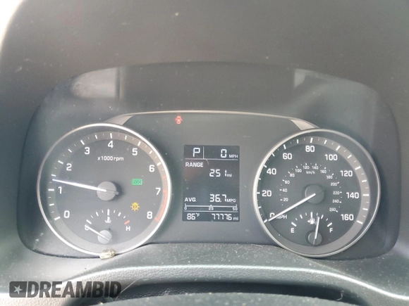 2017 Hyundai Elantra SE with VIN KMHD84LF0HU433030, listed as a Copart auction lot 59185345 with 77,776 mi miles and Salvage title. Bid and sale history available at DreamBid. Image 9.