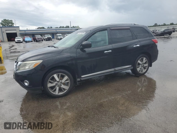 2013 Nissan Pathfinder SV with VIN 5N1AR2MM0DC677861, listed as a Copart auction lot 54373235 with 114,506 mi miles and Salvage title. Bid and sale history available at DreamBid. Image 1.