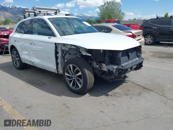 2022 Audi Q5 S line Premium Plus with VIN WA1EAAFY0N2021054, listed as a IAAI auction lot 42296927 with 27,310 mi miles and . Bid and sale history available at DreamBid. Image 1.