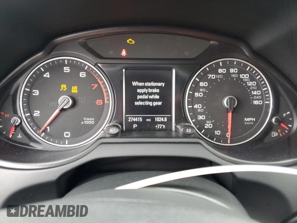 2016 Audi Q5 Premium Plus with VIN WA1L2AFP8GA009111, listed as a Copart auction lot 61988065 with 274,415 mi miles and Clean title. Bid and sale history available at DreamBid. Image 9.