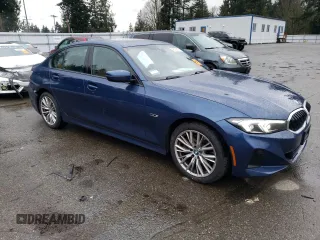 2023 BMW 3 Series 330e with VIN 3MW39FF07P8C85368, listed as a Copart auction lot 45738215 with 16,514 mi miles and Salvage Title. Bid and sale history available at carsss.com. Image 4.