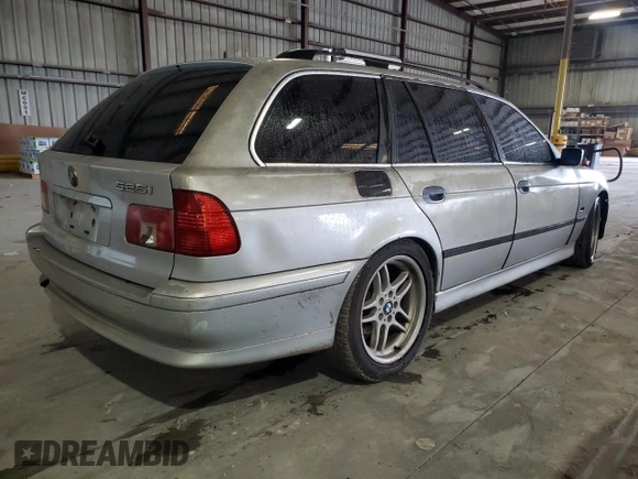 2001 BMW 5 Series 525iAT with VIN WBADS43461GD84053, listed as a Copart auction lot 45722195 with 0 mi miles and Salvage Title. Bid and sale history available at carsss.com. Image 3.
