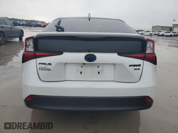 2021 Toyota Prius L Eco with VIN JTDKAMFU6M3127427, listed as a Copart auction lot 51843995 with 42,278 mi miles and Salvage Title. Bid and sale history available at carsss.com. Image 6.