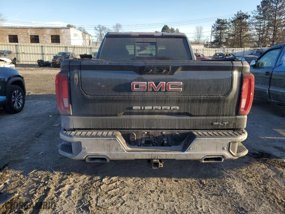 2022 GMC Sierra 1500 SLT with VIN 1GTU9DED5NZ175017, listed as a Copart auction lot 42647105 with 41,068 mi miles and Salvage Title. Bid and sale history available at carsss.com. Image 6.