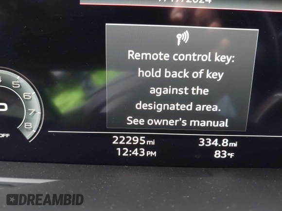 2023 Audi Q7 Premium Plus with VIN WA1LCBF74PD006448, listed as a IAAI auction lot 39876273 with 22,295 mi miles and . Bid and sale history available at DreamBid. Image 7.