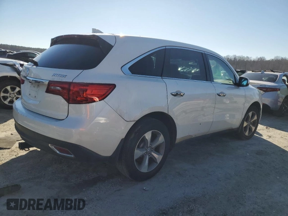 2014 Acura MDX with VIN 5FRYD3H25EB007614, listed as a Copart auction lot 87390964 with 0 mi miles and Clean Title. Bid and sale history available at carsss.com. Image 3.