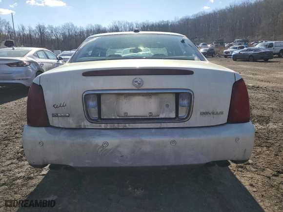 2004 Cadillac DeVille with VIN 1G6KD54Y34U223001, listed as a Copart auction lot 46327365 with 0 mi miles and Salvage Title. Bid and sale history available at carsss.com. Image 6.